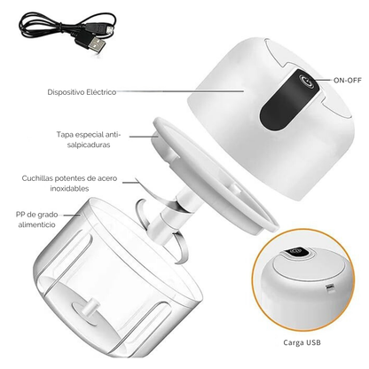 Mini Procesador de Alimentos Eléctrico USB